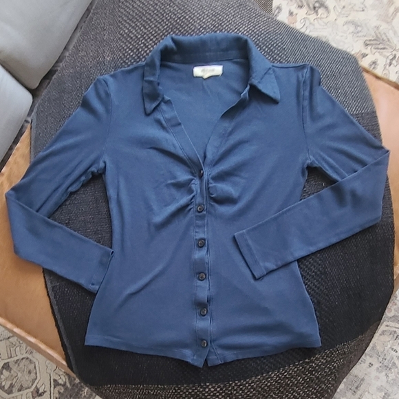 Madewell Tops - Madewell Y2K Collared Button-through Polo Size XS